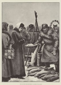 The Klondike Gold Discoveries, an Alaskan Fish Market by Julius Mandes Price